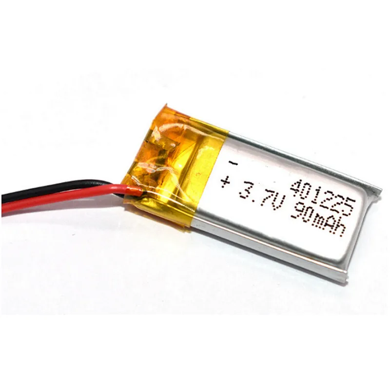 certified 401225 3.7V 90mAh lithium polymer batteries for massage