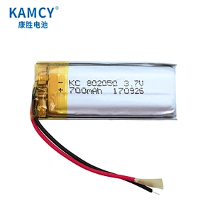 802050 3.7v 700mAh Rechargeable Lipo Battery IEC UN38.3 MSDS Approved Lithium Polymer Battery