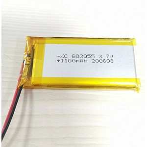 Factory rechargeable 603055 Lipo battery 1100mah 3.7V li polymer battery for sweeping machine