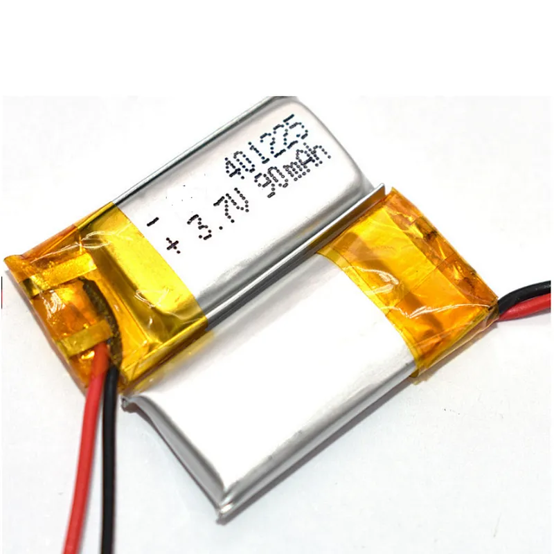 certified 401225 3.7V 90mAh lithium polymer batteries for massage