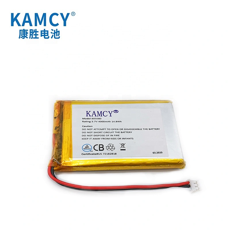 Prismatic rechargeable batteries with certified 805080 3.7V 4000mAh for telecommunication devices
