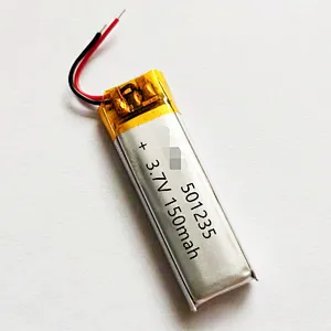 high quality  501235 3.7V 150mAh li polymer rechargeable batteries