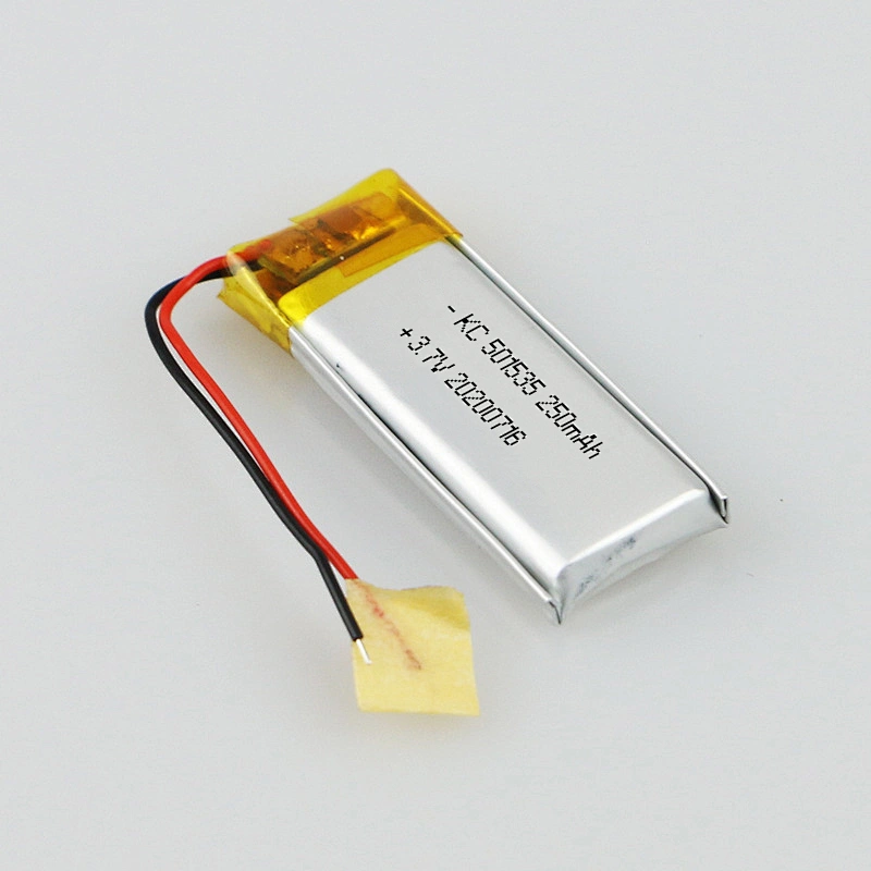 factory price 501535 3.7V 250mAh li polymer rechargeable batteries