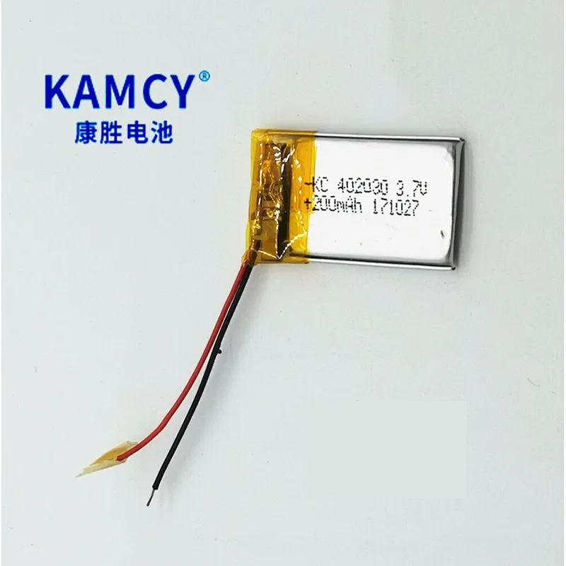 factory supply 402030 3.7V 200mAh li polymer rechargeable batteries