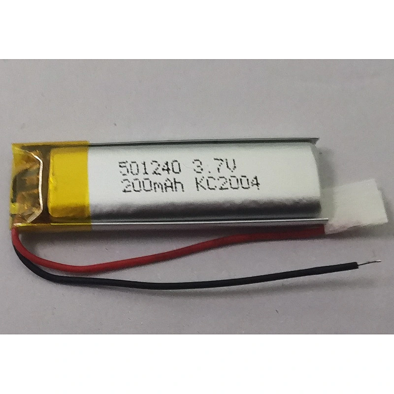 factory price 501240 3.7V 200mAh li polymer rechargeable batteries