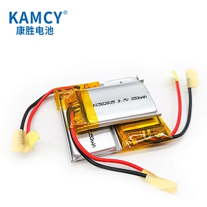 Rechargeable smallest battery 502035 3.7V 350mAh lipo battery with PCM and wires for 3C digital products