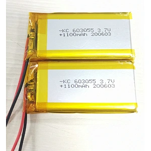 Factory rechargeable 603055 Lipo battery 1100mah 3.7V li polymer battery for sweeping machine