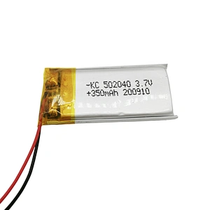 Hot sale rechargeable 502040 3.7v 350mah li polymer battery 350mah lipo 502040 for Beauty instrument