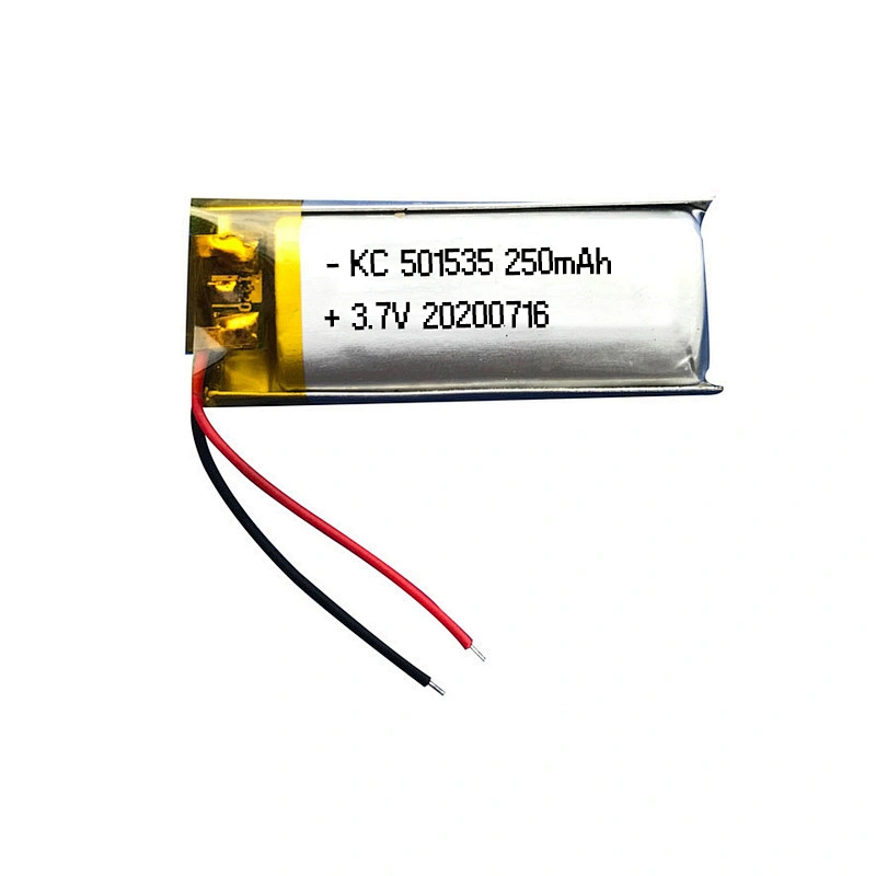 factory price 501535 3.7V 250mAh li polymer rechargeable batteries