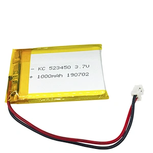 Consumer Electronic 1000mAh 523450 Lipo Battery Long Cycle Life 500 Times Polymer Battery