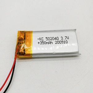 Hot sale rechargeable 502040 3.7v 350mah li polymer battery 350mah lipo 502040 for Beauty instrument