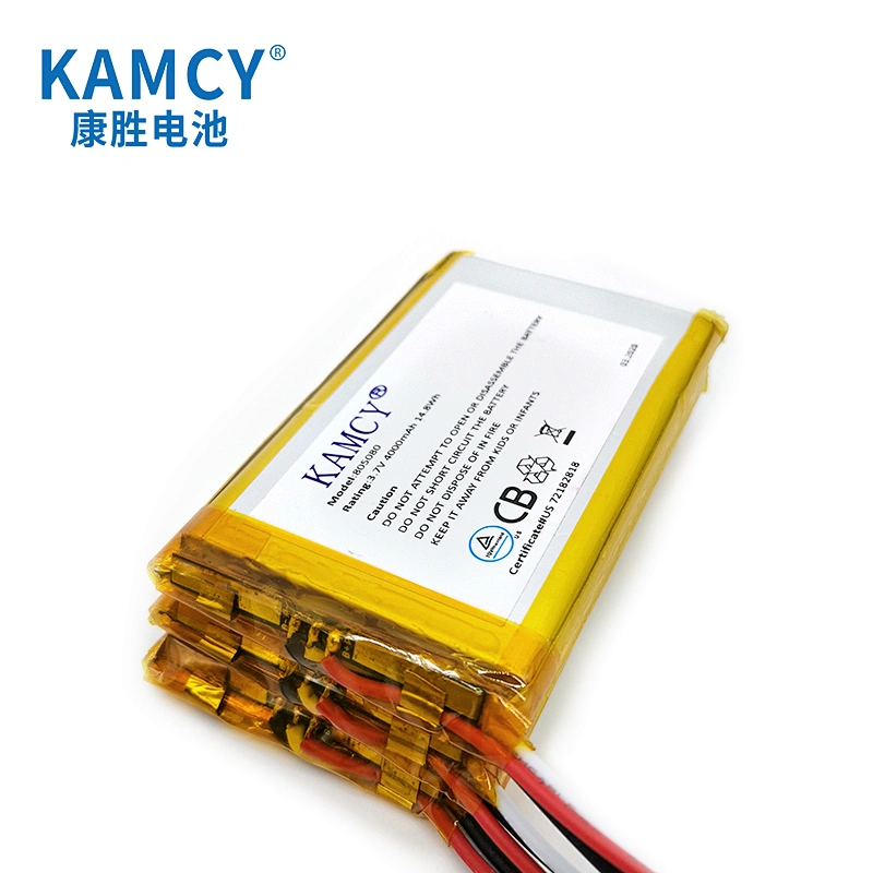 Prismatic rechargeable batteries with certified 805080 3.7V 4000mAh for telecommunication devices