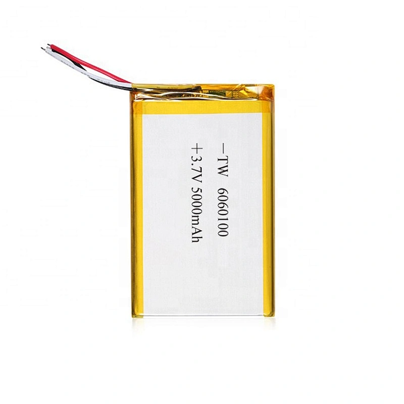 6060100 3.7v 5000mAh Rechargeable Lipo Battery IEC UN38.3 MSDS Approved Lithium Polymer Battery