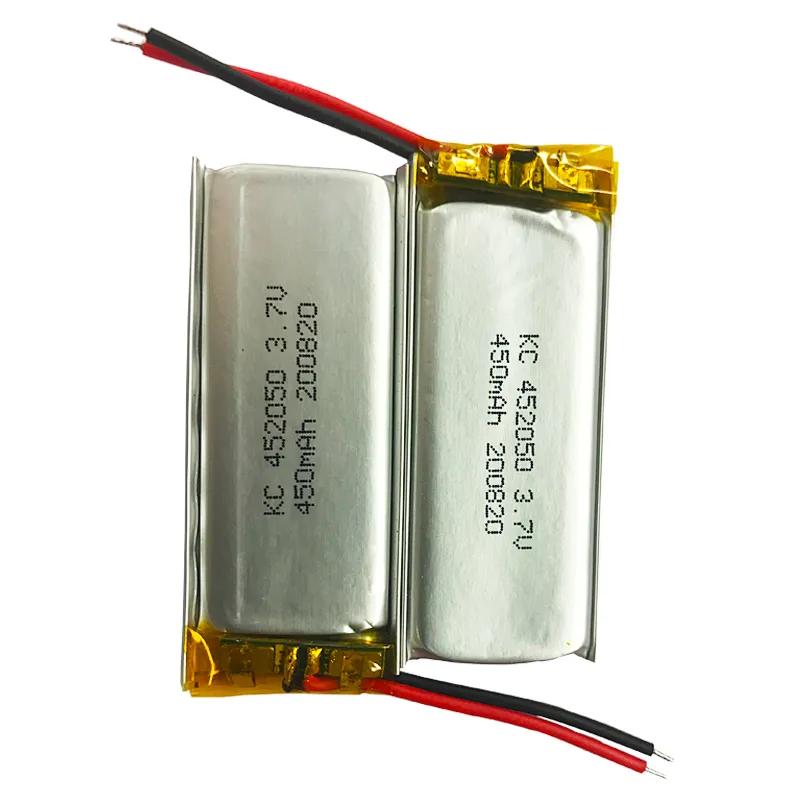 certified 452050 3.7V 450mAh lithium polymer batteries for massage