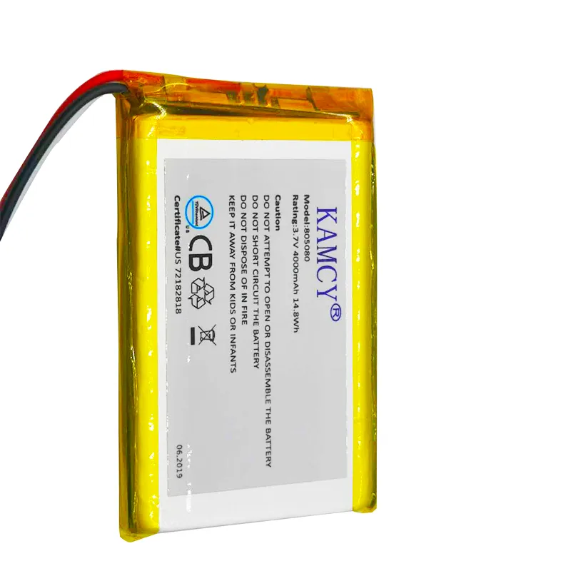 Lipo Battery 4000mAh  High Discharge 3.7V 805080 Polymer Battery