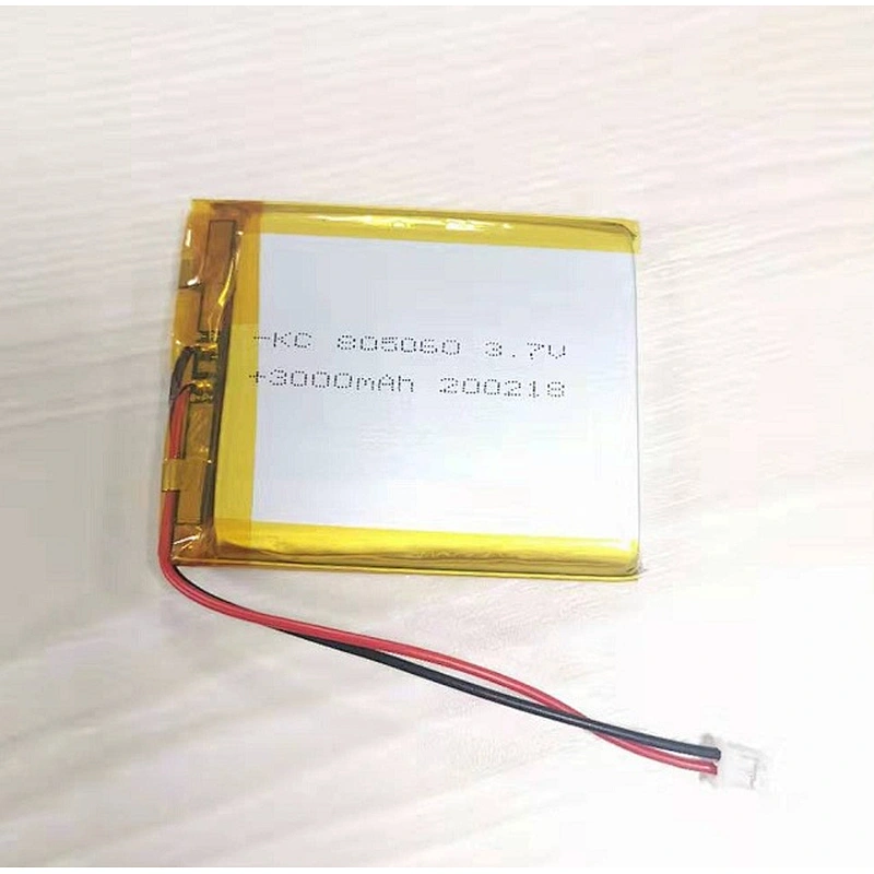 805060 3.7v 3000mAh Rechargeable Lipo Battery IEC UN38.3 MSDS Approved Lithium Polymer Battery