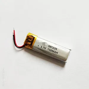 high quality  501235 3.7V 150mAh li polymer rechargeable batteries