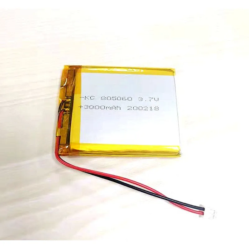 805060 3.7v 3000mAh Rechargeable Lipo Battery IEC UN38.3 MSDS Approved Lithium Polymer Battery