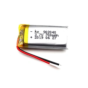 902040 3.7v 700mAh Rechargeable Lipo Battery IEC UN38.3 MSDS Approved Lithium Polymer Battery