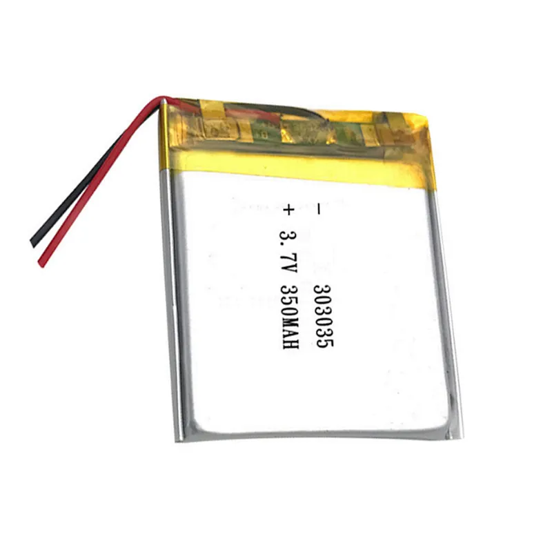 303035 3.7V 350mAh lithium polymer batteries for wireless devices