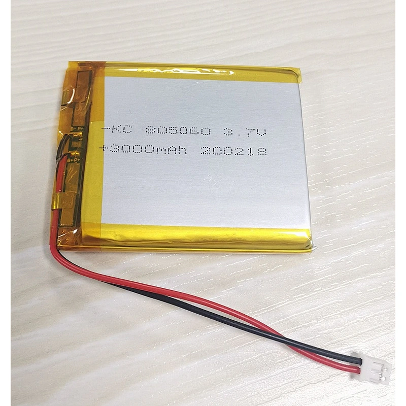 805060 3.7v 3000mAh Rechargeable Lipo Battery IEC UN38.3 MSDS Approved Lithium Polymer Battery