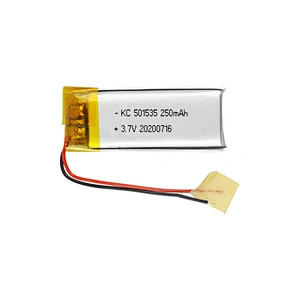 factory price 501535 3.7V 250mAh li polymer rechargeable batteries