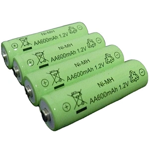 single cell Rechargeable NiMH AA 600mAh 1.2V battery