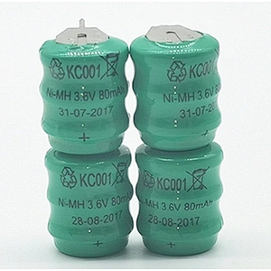 Ni-mh Button Cell Small Battery 80mAh Rechargeable Nimh Battery with Solder Tabs