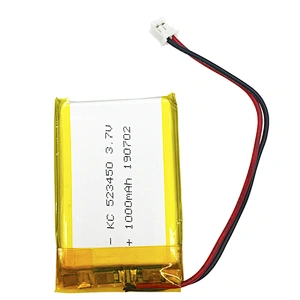 Consumer Electronic 1000mAh 523450 Lipo Battery Long Cycle Life 500 Times Polymer Battery