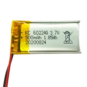 Factory rechargeable 602240 Lipo battery 500mah 3.7V battery for sweeping machine