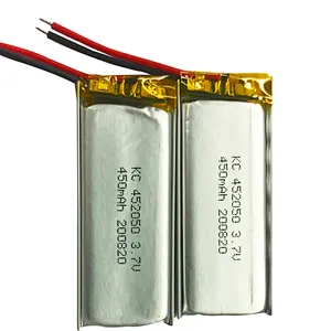 certified 452050 3.7V 450mAh lithium polymer batteries for massage