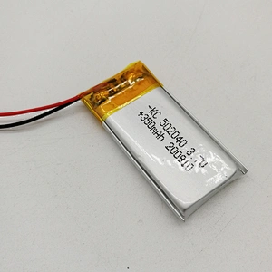 Hot sale rechargeable 502040 3.7v 350mah li polymer battery 350mah lipo 502040 for Beauty instrument