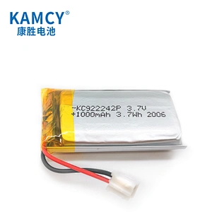 922242 3.7v 1000mAh Rechargeable Lipo Battery IEC UN38.3 MSDS Approved Lithium Polymer Battery