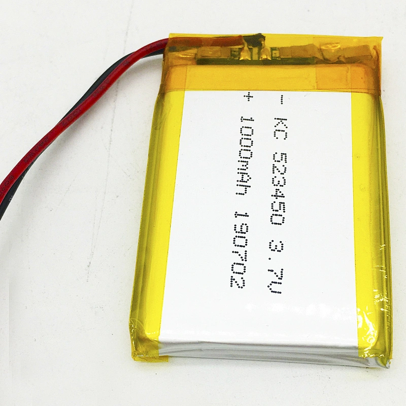 Consumer Electronic 1000mAh 523450 Lipo Battery Long Cycle Life 500 Times Polymer Battery