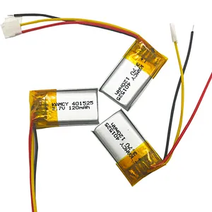 Rechargeable 401525 3.7v 120mah li polymer battery 120mah lipo 401225 for Medical device