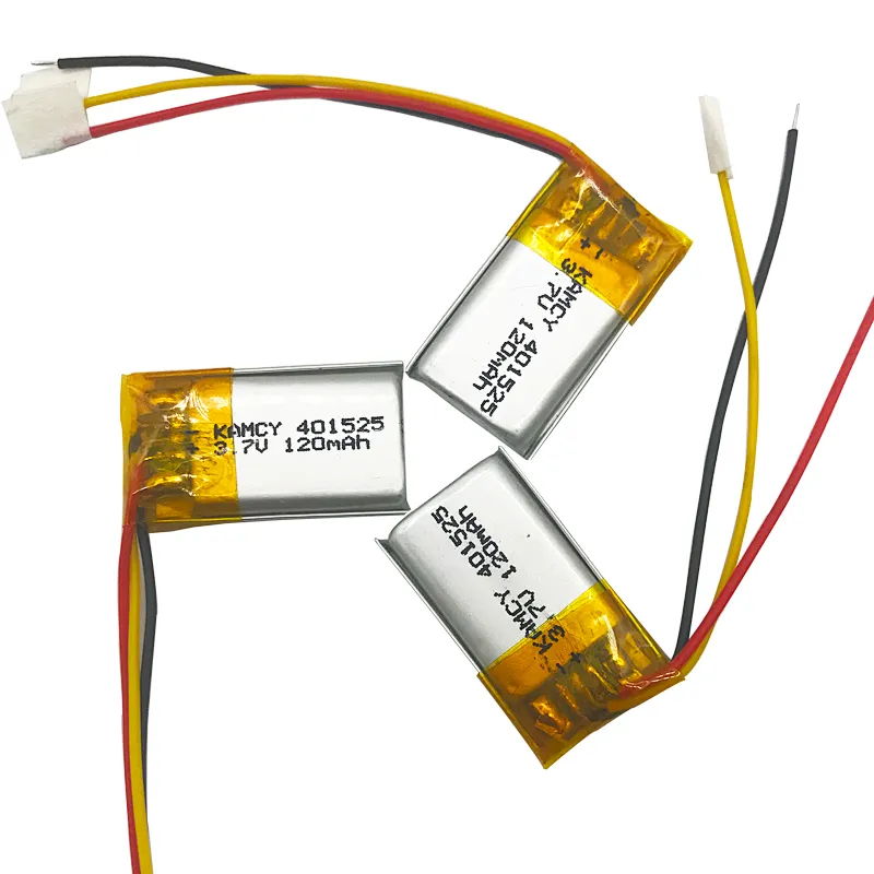 Rechargeable 401525 3.7v 120mah li polymer battery 120mah lipo 401225 for Medical device