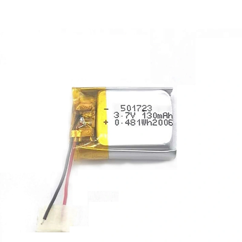 factory price 501723 3.7V 130mAh li polymer rechargeable batteries