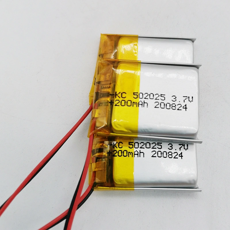 Rechargeable 502025 3.7v 200mah li polymer battery 200mah lipo 502025 for speaker