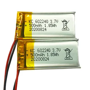 Factory rechargeable 602240 Lipo battery 500mah 3.7V battery for sweeping machine