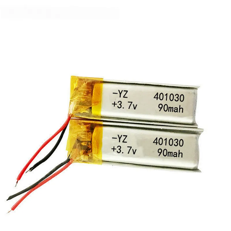 Wholesales 401030 3.7V 90mAh lithium polymer batteries for wireless devices