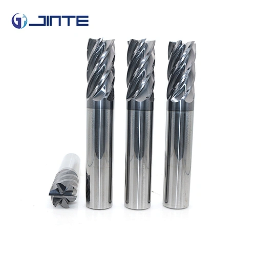 High wear resistance CNC Carbide 6 Flutes Finishing Flat Long End Mill for Steel