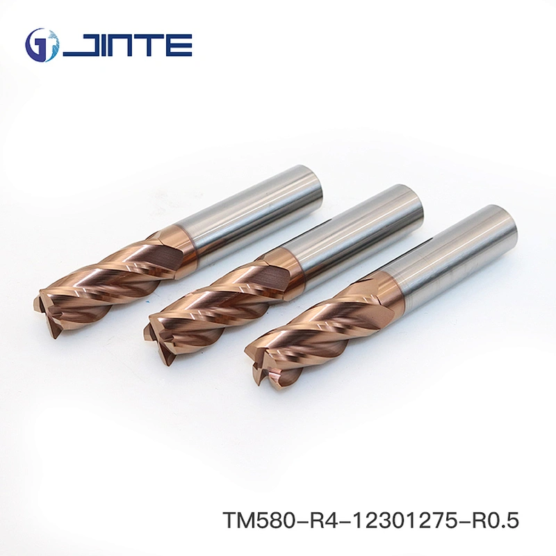 4 Flutes HRC58 Carbide corner radius End Mills Cutters Dia12X75