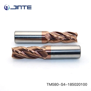 Tungsten Carbide 2 Flute 4 Flute End Mills For Metal working / Endmills Cutters Dia18x100
