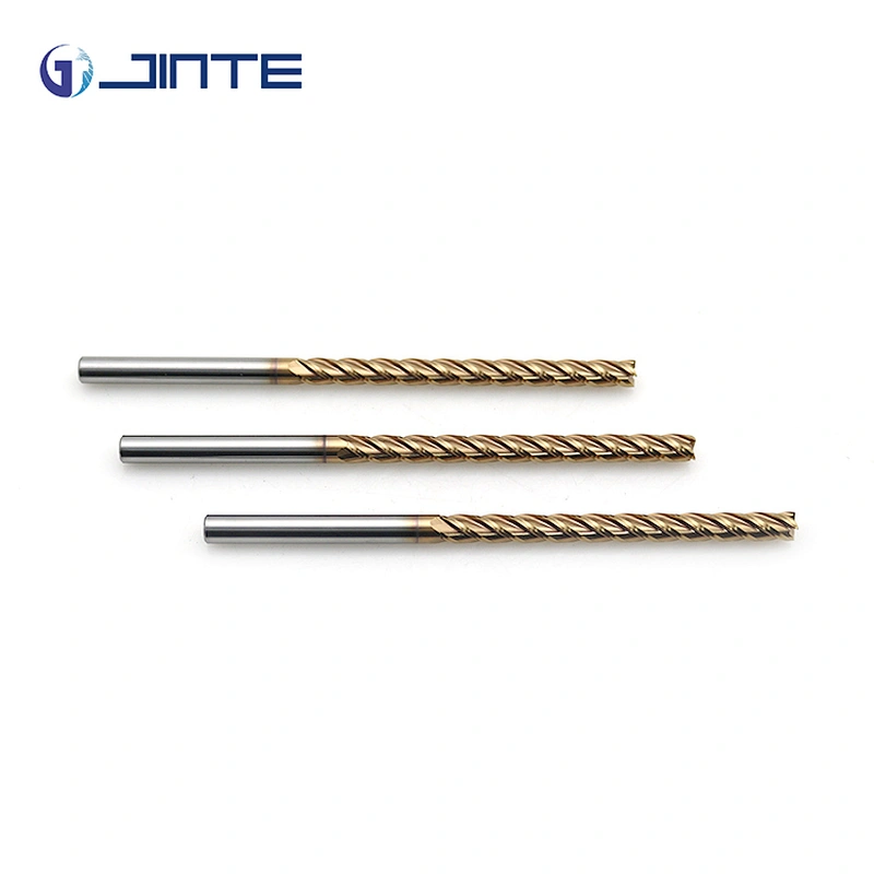 carbide endmill 4 flute end mill long neck 5mm 55hrc cnc cutting tools for slotting