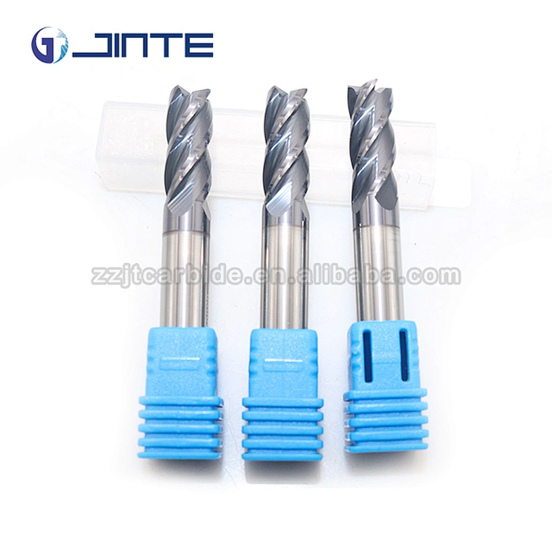 HRC 45 Carbide End Mill Tools 4 Flute Flat Milling Cutter for Metal working Tool