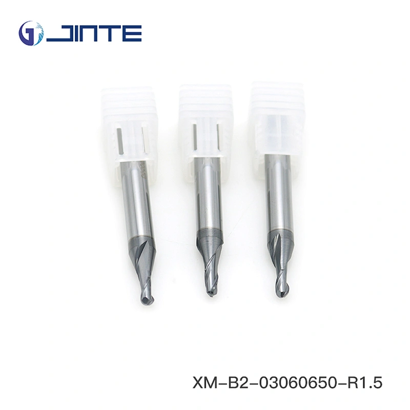 HRC65 Solid Carbide 3mm Helix 2 Flute End Mill Ballnose Milling Cutter for Stainless Steel