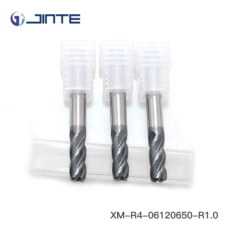 JINTE Solid Carbide Milling Cutter Specification Corner Radius End Mills for Metal Processing