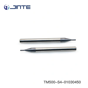 50 Degree Carbide CNC Milling Cutter Finishing 1mm End Mill wih 4 Flute for Side Milling