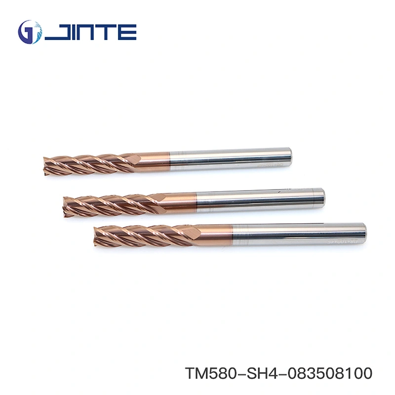 High quality HRC55 8*100mm 4F Square Carbide End Mill Extra Long Length for Steels
