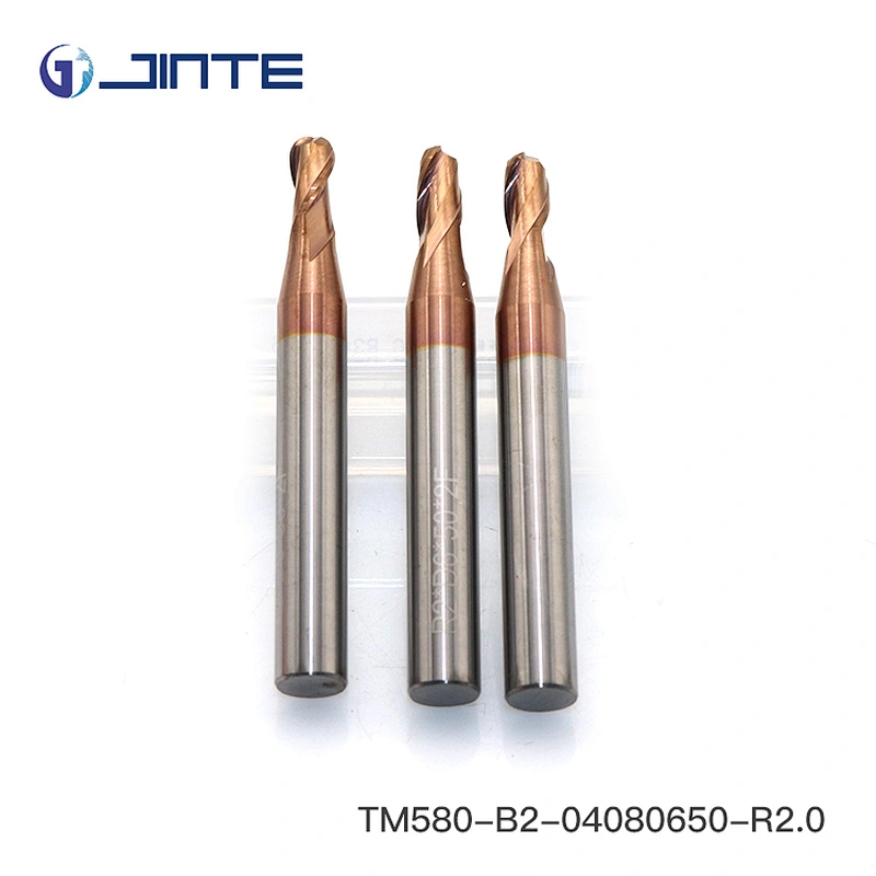 Radius 4mm Ball Nose End Mill Carbide 2 Flute HRC58 Length 50mm CNC Milling Bits